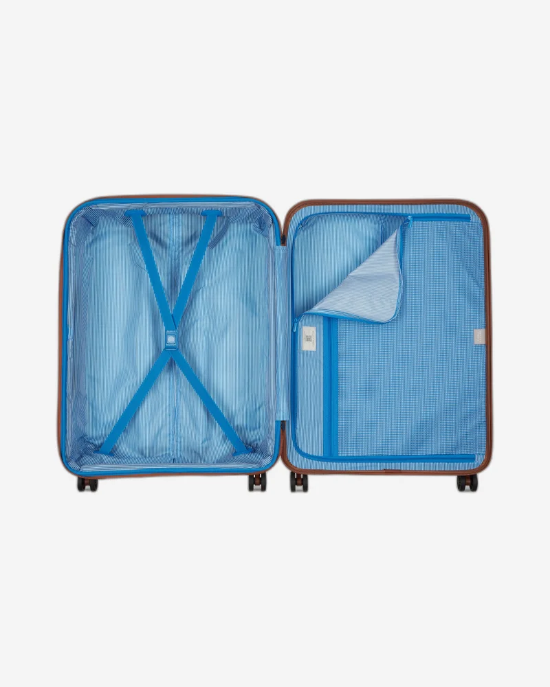 DELSEY Paris  Delsey Flanerie SE 66cm Check In trolley, Champagne, 4 spinner wheels, polycarbonate hard shell, expandable, TSA lock, dual handle, spacious interior, 5-year warranty  | Best Price UAE